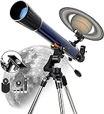 ESSLNB 70/700 Refraktor Teleskop Astronomie Profil 525X Vergrößerung Sternen Teleskop mit Smartphone Adapter für Kinder Einsteiger Erwachsene