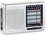 auvisio Transistorradio: Analoger 9-Band-Weltempfänger mit FM, MW & 7X KW, Jackentaschen-Format (Radio Weltempfänger, MW Radio, Batteriebetriebenes)