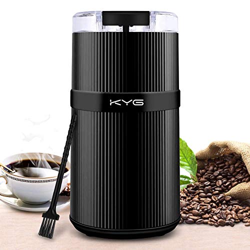 KYG Kaffeemühle Mini Kaffeebohnen Elektrisch Füllmenge 30g Kaffeemühle mit Edelstahl Schlagmesser für,Nüsse,Gewürze,Getreide