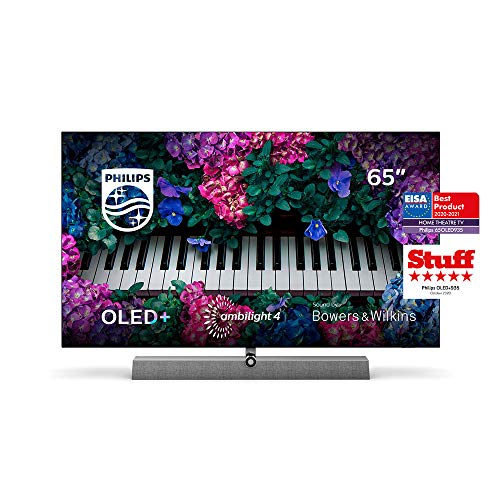 Philips Ambilight TV 65OLED935/12 OLED TV 65 Zoll - 164 cm mit Sound von Bowers & Wilkins (P5 Picture Engine mit KI, 4K UHD, Dolby Vision∙Atmos, Android TV, Triple Tuner) [2020/2021 Modell]