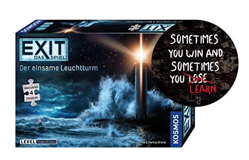 Collectix Kosmos 698881 EXIT - Das Spiel + Puzzle: Der einsame Leuchtturm (Level: Fortgeschrittene) + Sometimes You Win.. Sticker