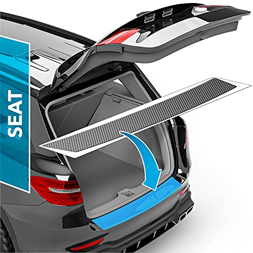 Auto Ladekantenschutz Folie für Leon ST 3 (III) 5F Facelift I 2017-2020 - Stoßstangenschutz, Kratzschutz, Lackschutzfolie - Carbon Optik Selbstklebend