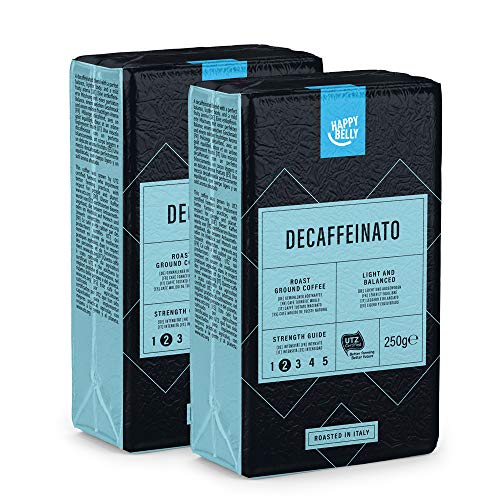 Amazon-Marke: Happy Belly Gemahlener Röstkaffee, entkoffeiniert 'Decaffeinato' (2 x 250g)
