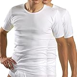 HERMKO 3840 2er Pack Herren Kurzarm Shirt (Weitere Farben), 100% Bio-Baumwolle, Größe:D 6 = EU L, Farbe:weiß