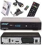 ANKARO DSR 4100 Plus digital HD Sat Receiver mit PVR Aufnahmefunktion, AAC-LC & Timeshift, für Satelliten TV, SCART, UNICABLE, Satellit Satellite, HDMI, Full HD, Astra Hotbird Sortiert + HDMI Kabel