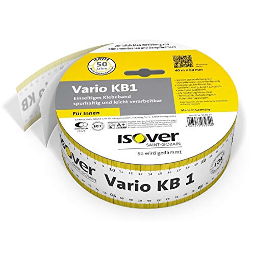Isover Vario KB 1 40 m x 60 mm einseitiges Klebeband für Überlappungen im Innenraum