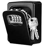 Diyife [Wandmontage] Schlüsseltresor, Kombinationsschlüssel Safe Speicher Verschluss Kasten für Haus Garagen Schule Ersatz Haus Schlüssel - Schwarz