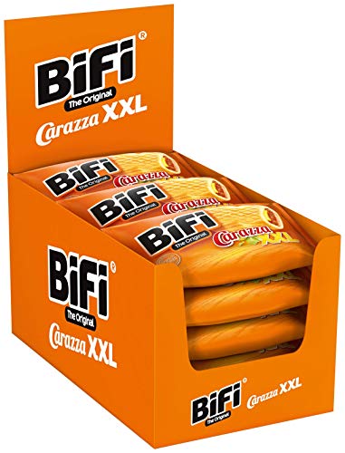 BiFi Carazza Original XXL – 16er Pack (16 x 75 g) – Herzhafter Pizzasnack zum Mitnehmen