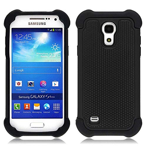 MPG Bumper Hülle für Samsung Galaxy S4 Mini Handyhülle Schutzhülle Case Cover, Robust, Stoßfest, Schwarz