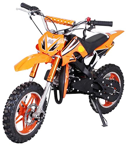 Kinder Mini Crossbike Delta 49 cc 2-takt Dirt Bike Dirtbike Pocket Cross (Orange)
