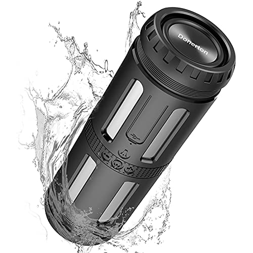 Bluetooth Lautsprecher, Musikbox Bluetooth Box 30H Tragbarer Bluetooth Speaker mit LED Licht, 20m Reichweite, IP67 Wasserschutz, 10W Dual-Treiber, Deep Bass, HD Mikrofon, Freisprechfunktion