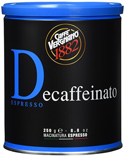Caffè Vergnano 1882 Kaffee Dose 100% Arabica gemahlen Entkoffeiniert - 250 g-Packung