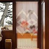 Sindipanda Bambus Bead Vorhang String Tür Vorhänge Perlen Holz Vorhang,Kaffee White,für Raumteiler Tür Wohnzimmers Balkons Dekoration