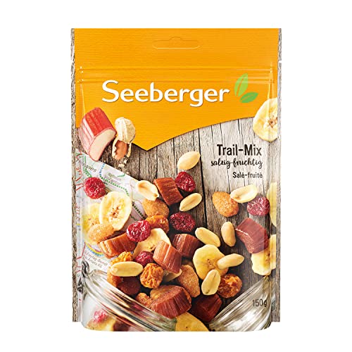 Seeberger Trail-Mix 12er Pack: Nuss-Frucht-Mischung aus gerösteten & gesalzenen Erdnüssen und Mandeln - kombiniert mit süßen Trockenfrüchten - salzig-fruchtiger Geschmack (12 x 150 g)