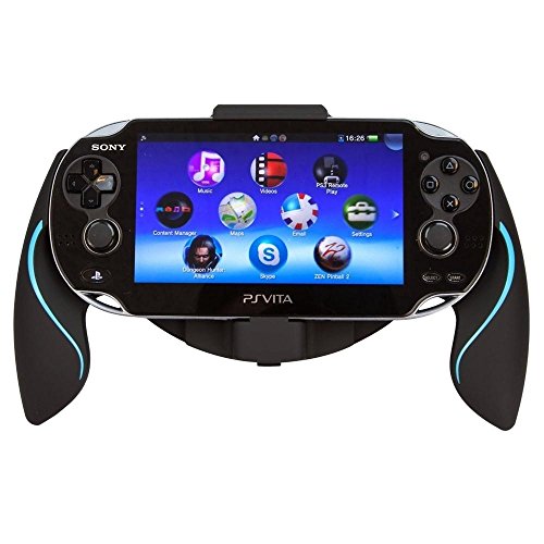 Link-e - Controller halterung ergonomischer joystick griffe schwarz / blau für Sony PS Vita 1000 Konsole