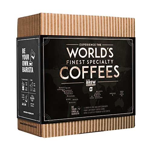 Innovatives Kaffee Geschenk Set für Männer & Frauen - 7 Beste Single Estate Spezialitäten & Bio Kaffees Aus Aller Welt | Brauen & Genießen Sie Jederzeit & Überall | Probierset für Kaffeeliebhaber