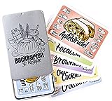 Chroma Products Backrezepte auf 30 Karten: Backen Geschenk mit Abbildungen und Erklärungen in Metalldose, Kartenspiel statt Backen Buch, für Anfänger und Fortgeschrittene