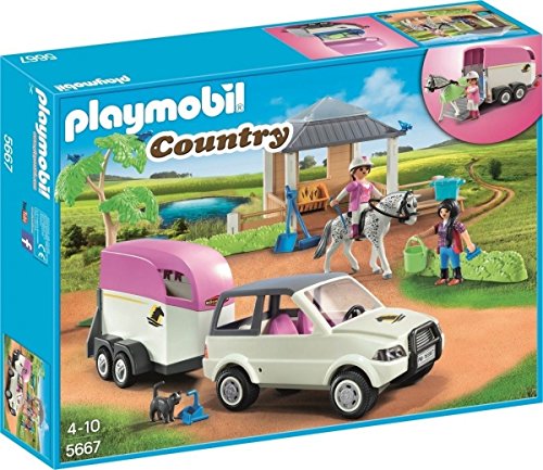 PLAYMOBIL 5667.0 Reitstall mit Pferdetransporter Spielzeug