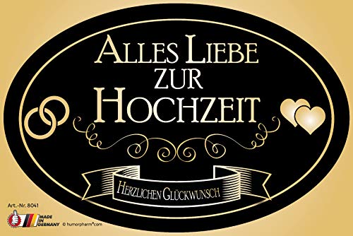 „Alles Liebe zur Hochzeit“ Aufkleber Flaschenetikett Etikett oval gold elegant