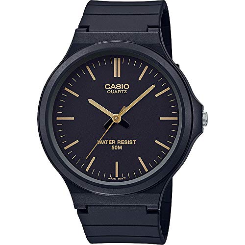 CASIO Unisex Erwachsene Analog Quarz Uhr mit Harz Armband MW-240-1E2VEF