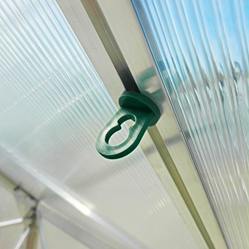 60x Gewächshausclips - Stabile Pflanzenhalter Aufhängevorrichtungen Ösen für Gewächshaus, Perfekte Rankhilfe Clips für ihr Paradies