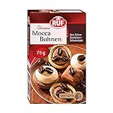 RUF Mocca-Bohnen, Kaffee-Bohnen aus feiner Zartbitter-Schokolade, mind. 50% Kakaoanteil, für Sahne-Torten und Kaffee-Desserts, glutenfrei, 1x75g