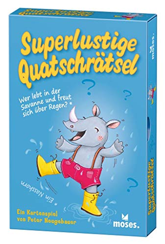 moses. Verlag GmbH 90349 Quatschrätsel | Witziges Kartenspiel zum Querdenken| Mit Worträtseln für Kinder ab 6 Jahren