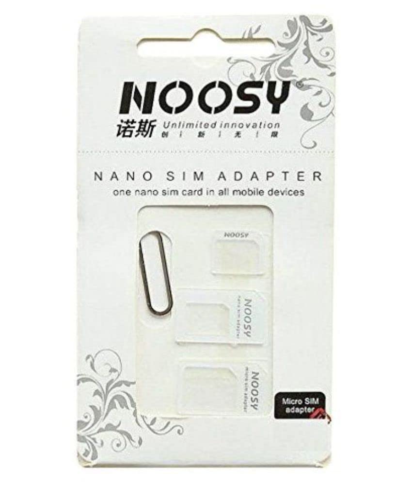 Noosy 3 in 1 (Nano-SIM auf Micro-SIM-Karte + Micro-SIM-Karte auf Standard + Nano-SIM-Karte zur Standard-) Adapter Kit für alle Smartphones / Apple / Samsung / Sony / HTC / Nokia / etc.