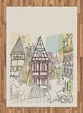 ABAKUHAUS Deutsche Teppich, Historische Nürnberger Szene, Deko-Teppich Digitaldruck, Färben mit langfristigen Halt, 160 x 230 cm, Mehrfarbig