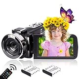 Heegomn 2.7K HD Digital Camcorder für Jugendliche/Schüler/Kinder,2688x1520P Videokamera Anfänger für YouTube Vlogging