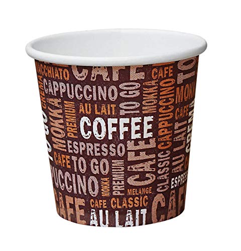 Gastro-Bedarf-Gutheil 100 Coffee to go Becher 100ml Pappbecher Espressobecher Mocca Tschai Tee