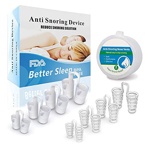 8er-Pack Nasenlöcher zur Erleichterung der Atmung Anti-Schnarch-Nasenlöcher mit unterschiedlich großen Nasen-Dilatatoren zur Erleichterung der Atmung Inklusive Reiseetui