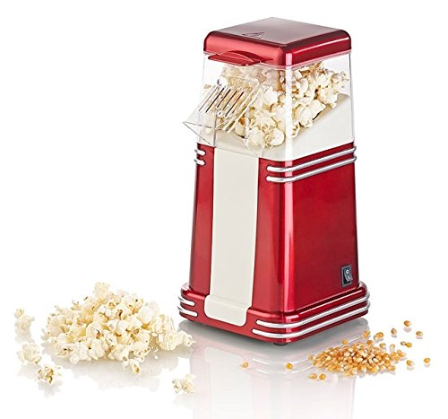 Rosenstein & Söhne Popkornmaschine: XL-Heißluft-Popcorn-Maschine für bis zu 100 g Mais, 1.200 Watt (Popcornmaschine Heißluft)