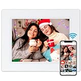 Gsituk 8.7 Zoll Digitaler Bilderrahmen WLAN mit APP Touchscreen Automatische Bilderdrehung Elektronischer Bilderrahmen mit 16GB Speicher, Unterstützt USB/SD-Karte Geschenk für Familie und Freunde