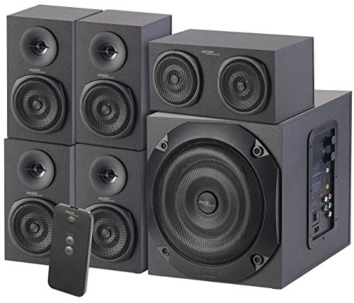 auvisio Analoges 5.1-Lautsprecher-System für PC, TV, DVD, Beamer & Co, 120 W