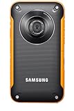 Samsung HMX-W300YP/EDC Camcorder (5,5 Megapixel, 3-fach opt. Zoom, 5,8 cm (2,3 Zoll) Display, 29,6mm Weitwinkel, bildstabilisiert) orange