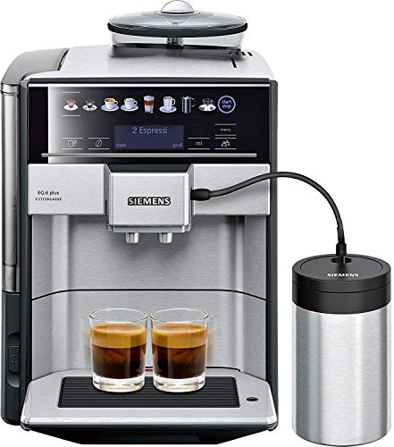 Siemens TE657F03DE EQ.6 plus S700 Extraklasse Kaffeevollautomat inklusive Milchbehälter, Edelstahl