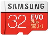 Samsung EVO Plus Micro SDHC 32GB bis zu 95MB/s, Class 10 U1 Speicherkarte (inkl. SD Adapter) [Amazon Frustfreie Verpackung]