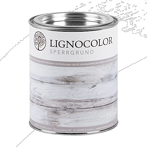 Lignocolor Sperrgrund (Weiss, 750 ml) auf Wasserbasis Isoliergrund Kreidefarbe 750 ml