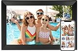 Digitaler Bilderrahmen 15,6 Zoll (39,6 cm) großer WiFi Digitaler Bilderrahmen mit FHD-Touchscreen, integrierter Speicher von 32 GB, einfach Fotos und Videos über die App zu teilen, Wandmontage
