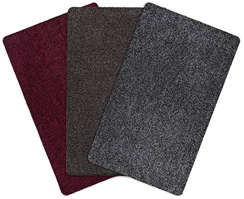 Carpet Diem Extreme Fußmatte aus Mikrofaser waschbar, Extradick und Flauschig, Sauberlaufmatte in Anthrazit 50x80cm