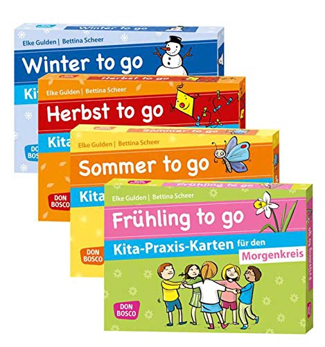 Kita-Praxis-Kartenset für den Morgenkreis: Frühling, Sommer, Herbst und Winter to go (Don Bosco Kita-Praxis-Karten)