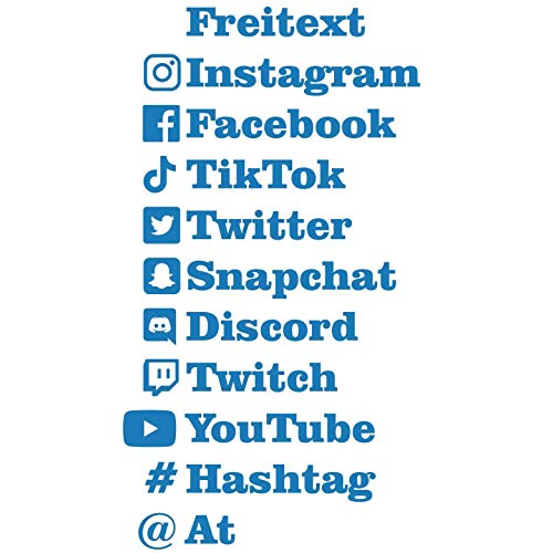 Wunschtext Aufkleber für Werbung, Social Media (Instagram, YouTube etc.), Autoaufkleber personalisiert
