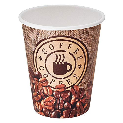 400 Stk. Kaffeebecher Premium, 'Coffee To Go', Pappe Beschichtet, 8oz., 200 ml, Hitzebeständig, Recyclingfähig