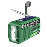 DEGEN DE13 Kurbelradio Tragbares Solar Radio FM AM SW Eingebaute Wiederaufladbare Batterie LED Dynamo Lampe Powerbank für Wandern Camping Ourdoor Notfall