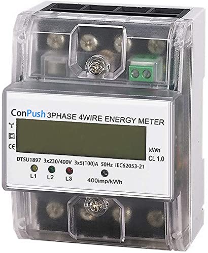 Conpush 230 / 400V 5-100A Energieverbrauch Digitaler Stromzähler 3 Phasen 4P KWh-Zähler mit digitalen LCD-Produkten Werden Häufig in Leistungsmesssystemen Eingesetzt.
