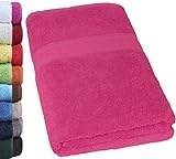NatureMark SAUNATÜCHER Premium Qualität 80x200cm SAUNATUCH Sauna-Handtuch 100% Baumwolle Farbe: Pink