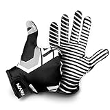 Hail Mary American Football Handschuhe Gloves Receiver Empfänger 2.0 Black & White Edition (XL)