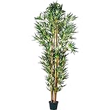 PLANTASIA Künstlicher Bambus-Strauch, Größenwahl, 190 cm, 1840 Blätter
