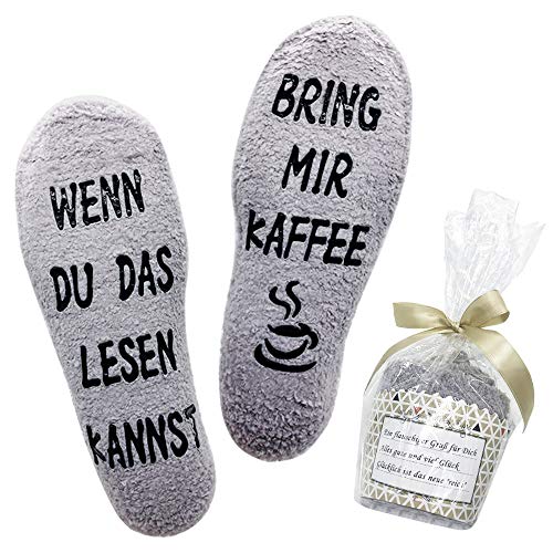 Belloxis Lustige Socken Damen Kaffee Geschenk Wenn Du Das Lesen Kannst Socken